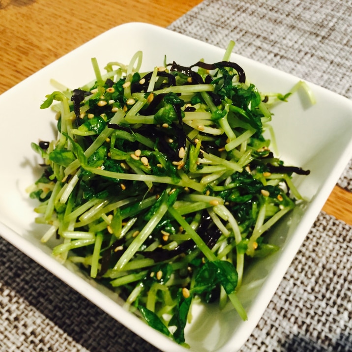 豆苗と塩昆布のサラダ レシピ 作り方 By みーすけ5481 楽天レシピ